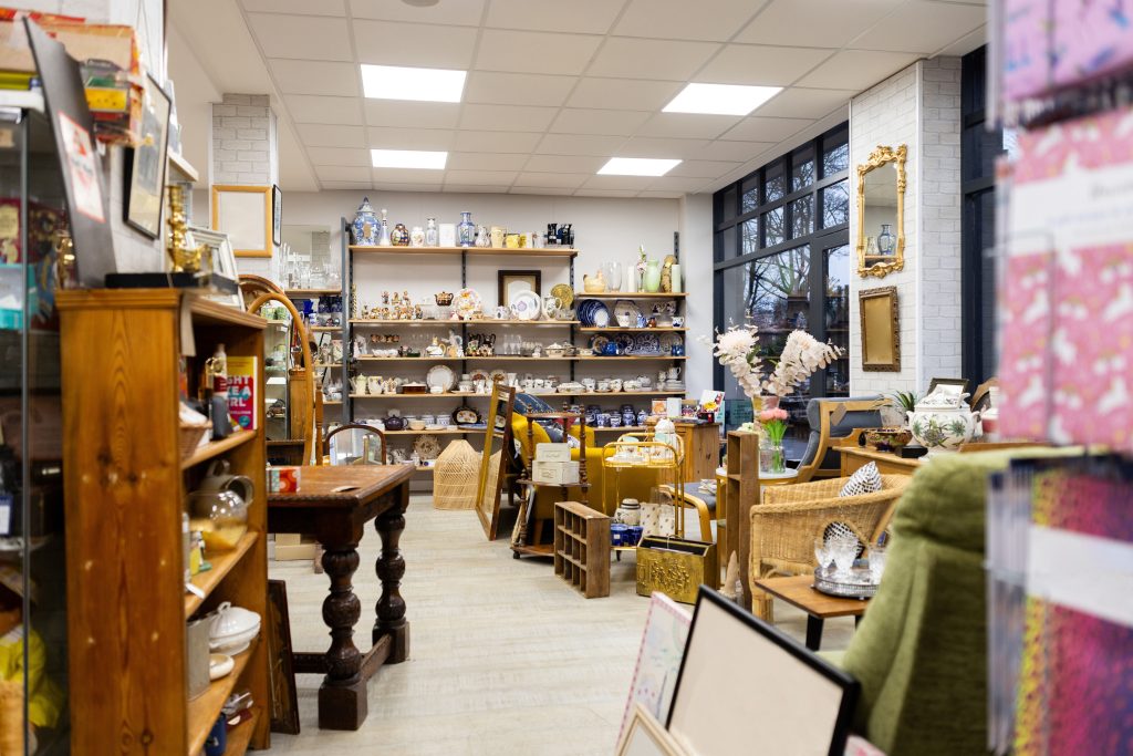 Thrift store with furniture and trinkets